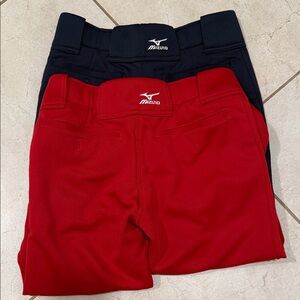 Mizuno Kids Red and Navy Shorts